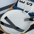 New Designs Rectangular White Porcelain Dinner Plate for Restaurant